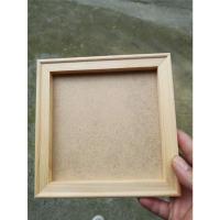 15*15-N67 其他尺寸 手工DIY木质粘土相框作品框石头画框涂鸦黏土彩泥立体画框相框。