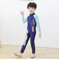 恐龙 48(95-105(3~4岁)) 大中小卡通儿童泳装 男女童游泳衣 长袖沙滩服连体速干冲浪服