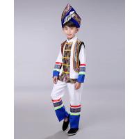 蓝色全套 110 56个少数民族服装儿童男服饰白族彝族畲族苗族六一儿童节表演服饰