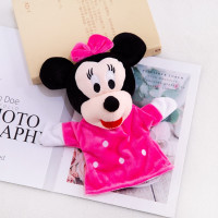 玫红色 米妮 玫红色 米妮 25厘米 手偶玩具动物套手安抚玩偶表演腹语嘴巴能动恐龙兔子狼布偶可张嘴