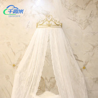 单一对挂钩 2.0m(6.6英尺)床 公主房床幔装饰挂饰女童王冠女孩少女配件壁挂纱床床头简约卧室