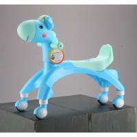 天蓝色 儿童扭扭车卡通款儿童溜溜车扭扭车学步车加高静音四轮儿童玩具车