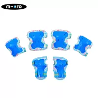 彩色护具-蓝色 S micro迈古轮滑头盔儿童轻便骑行自行车平衡车溜冰鞋护具安全帽3岁