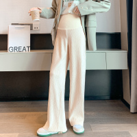 米杏色 M 米度丽孕妇裤子春秋款外穿加厚阔腿裤直筒裤长裤秋冬季孕妇装春装