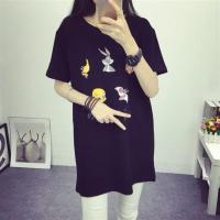 E58-傻大猫[常规款]黑色 M 产后哺衣外出t恤2022哺乳短袖上衣夏季半袖体恤母乳期外穿喂奶衣