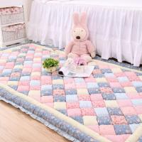 蓝色妖姬 50x50cm单人坐垫 馒头地垫婴儿爬行垫冬天榻榻米床边防摔垫子加厚飘窗毛毯床沿垫
