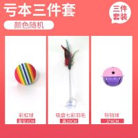 亏本3件套 猫玩具逗猫棒套餐组合羽毛铃铛猫咪自嗨玩具不倒翁钢丝鸡毛老鼠