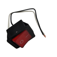 12V红色船型开关(带线) 农用电动施肥器喷雾器电开关调速器充电插座撒肥机扬肥器智能配件