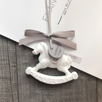 高级灰 送精油备注香味 木马汽车香水香薰石膏ins车载挂件后视镜挂饰扩香石女礼物伴手礼