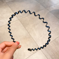 6mm波浪发箍 短发尴尬期发饰男士留长发神器过渡期前额发箍简约百搭气质头箍。