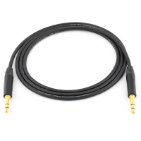 黑色 其他长度 日本莫伽米2549大三芯6.35mm立体声调音台对录连接监听音箱平衡线