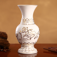 8寸花瓶一个[白色] 圆通工艺用品供佛花瓶陶瓷供花瓶佛前插花瓶观音净水瓶莲花瓶摆件