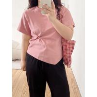 粉色T恤 均码 大杨家大码胖mm夏季雪纺背带连衣裙遮肚子A字半身裙艺术风格裙子