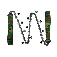 R11[新款稀齿] 不易卡锯 加长款户外求生锯伐木手动链条锯手拉锯线锯绳锯可折叠手工锯