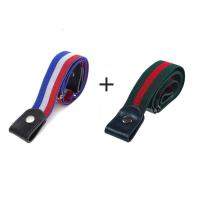 [条纹双色]蓝白红+红绿条 收腰神器男女通用懒人隐形无痕松紧弹力腰带百搭无扣免打孔