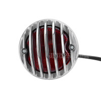 电镀色 摩托车大灯钜云头灯哈雷太子车复古改装栅栏大灯 金属前大灯