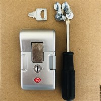 钥匙款银色1个(赠螺 丝赠工具) 行李箱钥匙锁扣更k换皮箱卡扣通用维修铝框拉杆箱扣锁拨片款密码