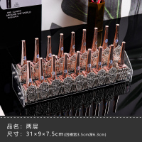 2层 亚克力塑料指甲油展示架 透明架展茉莉Molly娃娃盲盒甲油胶收纳架
