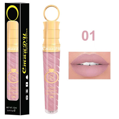 01# tube Turnip head matte metallic pearl lip gloss lipstick