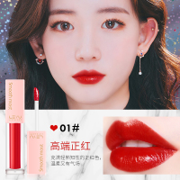 01#正红 第二支半价水光唇釉丝绒唇蜜不沾杯防水不脱色持久保湿唇彩不掉色