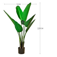 SMR430K1旅人蕉小号 轻奢仿真绿植大型植物室内样板间客厅落地大盆栽软装饰品花瓶摆件