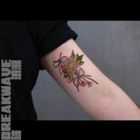 破浪潮纹身贴日式风格菊花铃铛ins风浮世绘海浪防水持久个性原创