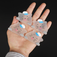 [余家]帽子猫[透明]4个装-R38 汽车防撞条车门边防撞贴卡通可爱门边X防刮蹭贴轮眉通用型防擦装