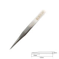 犀牛TS-OO镊子 日本犀牛直尖头弯头镊子修钟表夹子燕窝拔毛细胞夹夹黑头镊子套装