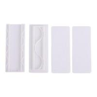 白色3.8*10cm 排插器无痕免粘贴插排拖线板墙上贴插线板墙壁插座打孔壁挂扣