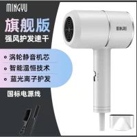 德系风蓝光典雅白850w(送三) 吹风机家用蓝光负离子护发宿舍学生通用小功率冷热风恒温速干头发
