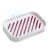 浅粉 卫生间双格沥水肥皂盒浴室壁挂香皂架创意双层免打孔肥皂架置物架