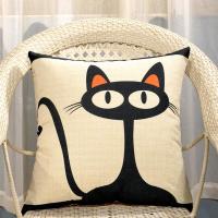 猫先生 40X40cm(不含芯) 四方小碎花多色方枕单人靠包午睡枕头抱枕套不含芯正方形麻料