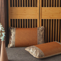 红藤经典枕套(单个装) 48cmX74cm 夏季凉席枕套竹席枕头套冰丝冰藤单人学生成人枕芯套子一对拍2个