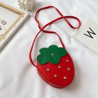 001钻石草莓 儿童斜挎包宝宝时尚女童包公主可爱小包包单肩包卡通小背包零钱包