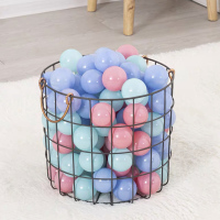 7cm100个马卡龙色海洋球 折叠泳池儿童游戏球池婴儿防水波波池沙水池ins便携家用小游泳池