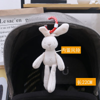 挂件1小白兔(不配铃铛) 婴儿推车挂件宝宝0-3-6个月床铃摇铃毛绒小男女孩安抚1岁发声玩具