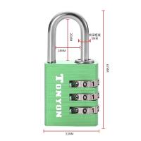 中号浅绿色(适合柜子) 密码挂锁健身房防盗柜子小锁头宿舍柜门锁家用箱包防水防锈