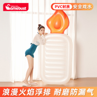 浪漫火焰浮排(203x90cm)+修补包(不配充气工具) 浪漫火焰蜡烛充气浮排浮床成人儿童天鹅火烈鸟水上浮床水上玩具