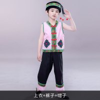 款式1 110cm 儿童苗族演出服男女童彝族傣族幼儿园少数民族服装瑶族六一表演服
