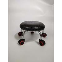 黑色高21厘米 送备用轮 靠背带椅万向轮凳矮皮凳胶凳矮凳滑轮理发办公转椅凳子转轱辘皮凳