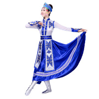 189# S(150cm) 六一儿童节表演服民族服装蒙古舞蹈服女演出服舞台装鸿雁舞大摆裙