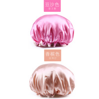 豆沙+香槟 洗澡头罩浴帽女款防水可爱发帽防油烟帽大人长发洗头套头帽子免湿
