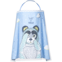 大熊猫(蓝) 均码 哺乳巾夏季薄透气喂奶吊带外出衣哺乳遮挡神器多功能防走光遮羞布