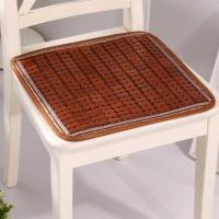 咖啡色窄边坐垫 40X40cm 夏季麻将凉席坐垫办公室电脑椅垫夏天学生屁股凳子汽车餐椅竹凉垫