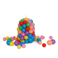 多彩5.5cm环保特厚20个[体验 装,不够玩] 学生空心球儿童海洋球彩色加厚宝宝玩具塑胶小孩球球池洗澡游泳池