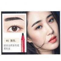 01黛黑[单支] 纹眉专用眉笔拉线防水防汗持久不晕染学生初学者自然野生眉初学者