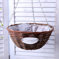 原皮柳花篮 小 吊兰花盆花篮吊藤编编织花盆垂吊盆壁挂悬挂挂钩藤编吊篮悬吊花盆