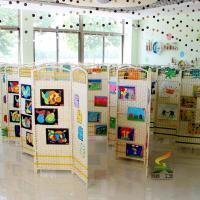 高50cmx宽30cm(上下镂空) 小屏风隔断矮幼儿园分区角隔离栅栏装饰折屏教室藤编可折叠活动用