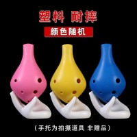 塑料[随机]送教程+视频+挂绳+ 袋子 陶笛6孔初学者包教会小学生入门中音AC调六孔儿童陈情12陶埙乐器
