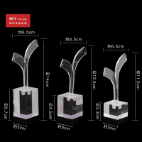 01316亚克力透明耳坠架三件套 透明亚克力耳坠架耳钉座饰品展示架 珠宝收纳亚克力耳环架耳钉架
